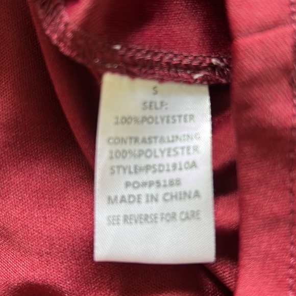 Polagram Burgundy Modest Midi Dress S - Picture 6 of 6